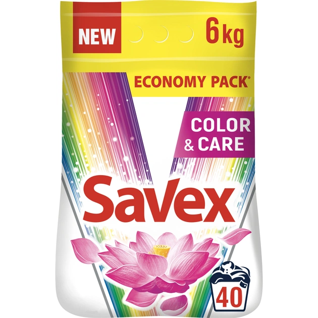 Пральний порошок Savex Color & Care 6 кг (3800024025334) - зображення 1