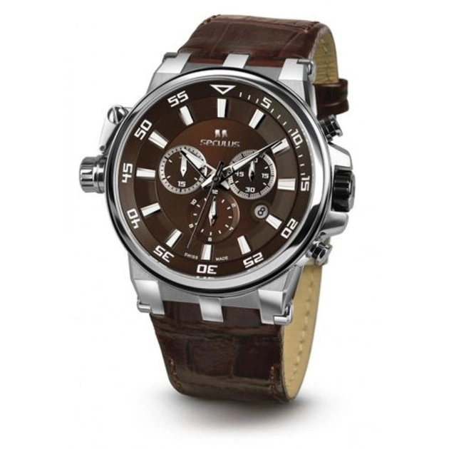 Наручные часы Seculus 4510.5.503D brown, ss, brown leather - изображение 1
