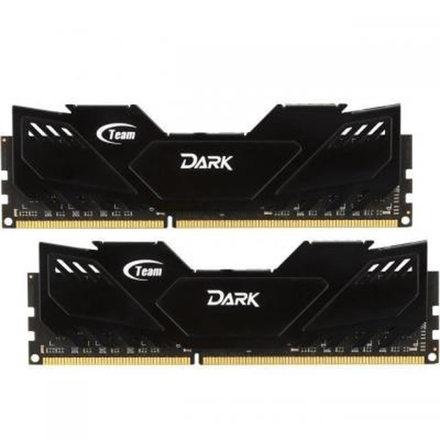 Модуль пам'яті для комп'ютера DDR4 8GB (2x4GB) 2666 MHz Dark Black Team (TDKED48G2666HC15ADC01) - зображення 1
