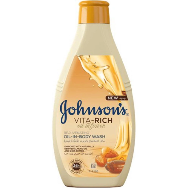 Гель для душу Johnson's Vita-Rich Поживний з оліями мигдалю і Ши 250 мл (3574661543871) - изображение 1