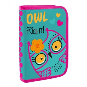 Пенал 1 вересня Owl твердий одинарний без клапана (532816) зображення 1