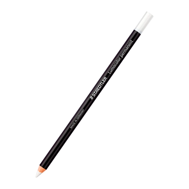 Маркер Staedtler карандаш Lumocolor glasochrom permanent белый (ST.108 20-0) - изображение 1
