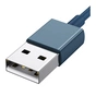 Дата кабель USB 2.0 AM to Lightning + Micro 5P + Type-C 1.5m 3.5A blue Baseus (CAMLTYS-03) - уменьшенное изображение 4