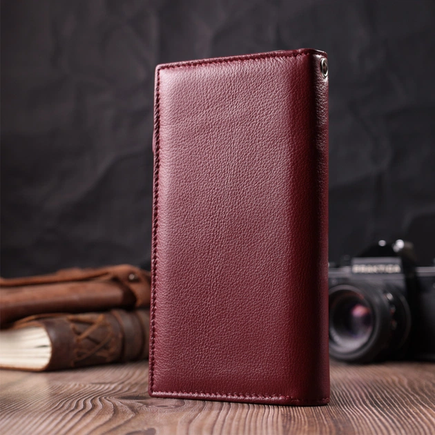 Гаманець ST Leather З натуральної шкіри Бордовий (22534) - зображення 10