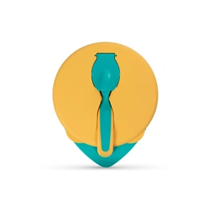 Набір дитячого посуду Baboo тарілочка глибока з кришкою та ложечкою помаранчева (90593) picture 1