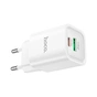 Зарядний пристрій HOCO C149A Charm 1xUSB-C PD30W + 1xUSB QC3.0 White (6942007630337) - зменшене зображення 4