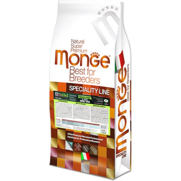 Сухий корм для собак Monge Dog Bwild Low Grain дикий кабан 15 кг (8009470056038) - зображення 1