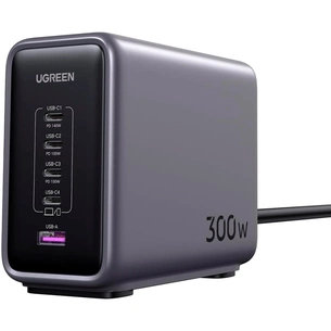 Зарядний пристрій Ugreen 5xUSB 300W Nexode (5хUSB-C) CD333 (90903B) зображення 1