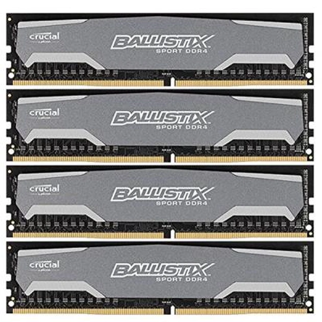 Модуль пам'яті для комп'ютера DDR4 16GB (4x4GB) 2400 MHz Ballistix Sport Micron (BLS4C4G4D240FSA) - зображення 1