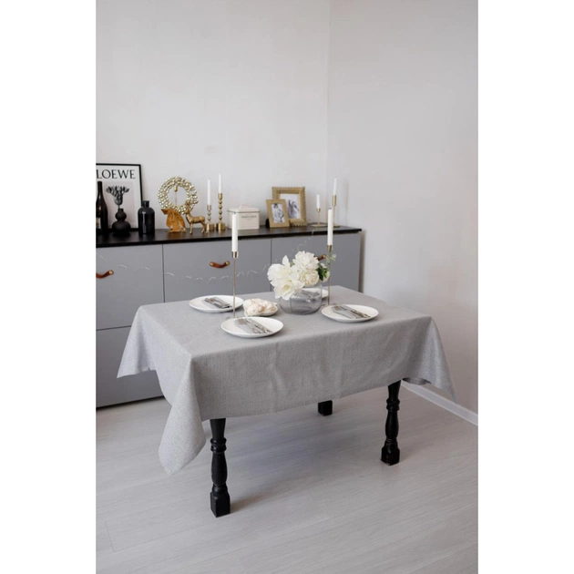 Скатертина Прованс святкова Перлина Silver 132х220 см (037598) - picture 6