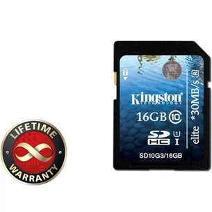 Карта пам'яті Kingston 16Gb SDHC class 10 UHS-I Elite Generation 3 (SD10G3/16GB) зображення 1