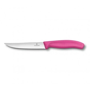 Кухонний ніж Victorinox SwissClassic для стейка 12 см, волнистое лезвие, розовый (6.7936.12L5) зображення 1