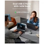 Зарядний пристрій Anker Laptop GaN 140W 3xUSB-C PD3.1 + USB-A + display + cable Silver (B2697G41) - зменшене зображення 3