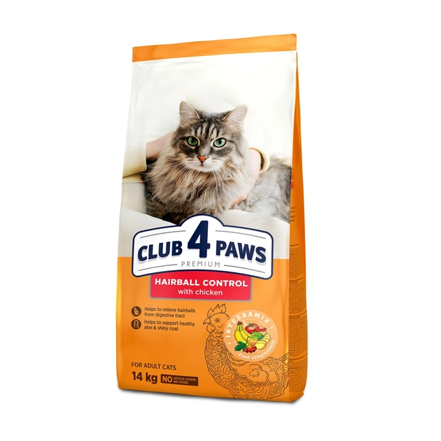 Сухий корм для кішок Club 4 Paws Преміум. З ефектом виведення шерсті 14 кг (4820083909337) - зображення 1