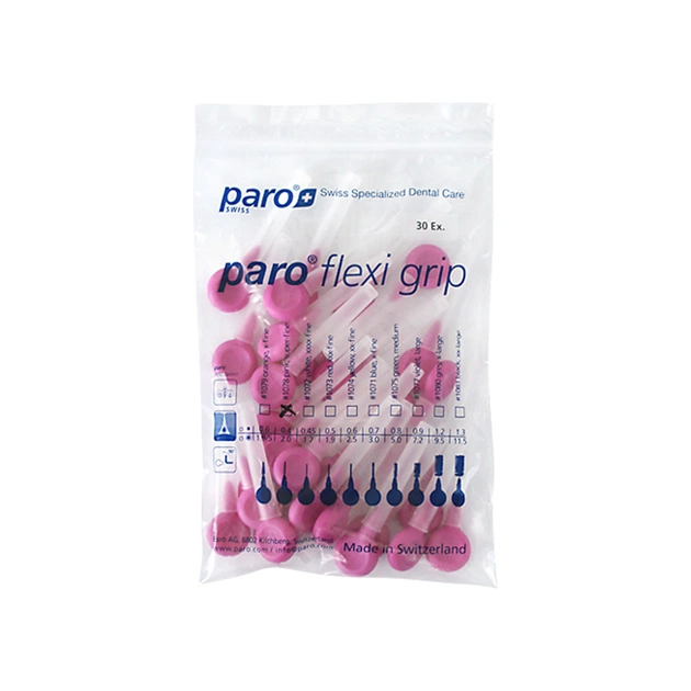 Щітки для міжзубних проміжків Paro Swiss Flexi Grip супертонкі Ø 2.0 мм 30 шт. (7610458810781) - picture 2