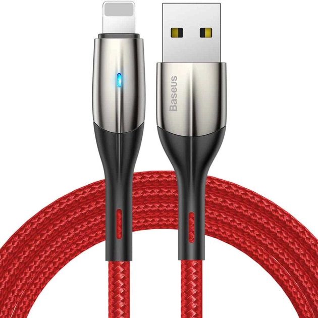 Дата кабель USB 2.0 AM to Lightning 2.0m 2.4A red Baseus (CALSP-C09) - изображение 1