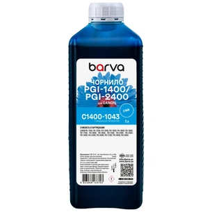 Чорнило Barva Canon PGI-1400/PGI-2400 1 л, special pigment, cyan (C1400-1043) зображення 1
