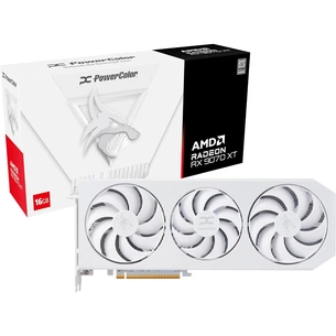 Відеокарта AMD Radeon RX 9070 XT 16GB GDDR6 Hellhound Spectral White PowerColor (RX9070XT 16G-L/OC/WHITE) зображення 1
