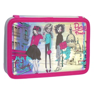 Пенал Cool For School 2 відділення з відворотами Рожевий (CF87283) зображення 1