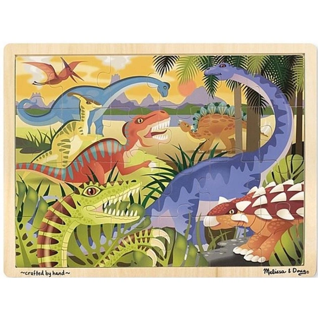 Пазл Melissa&Doug в рамке Динозавры, 24 элемента (MD19066) - изображение 1