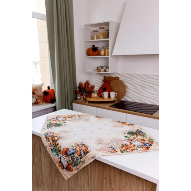 Скатертина Прованс гобеленова Гарбузові гноми 135х260 (036245) - зображення 9