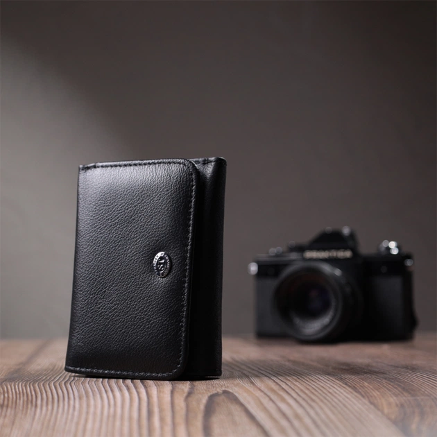 Гаманець ST Leather З натуральної шкіри Чорний (22722) - изображение 10