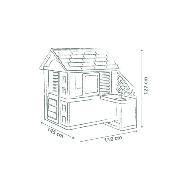 Игровой домик Smoby Life Сонячний з літньою кухнею (7600810739) - изображение 4