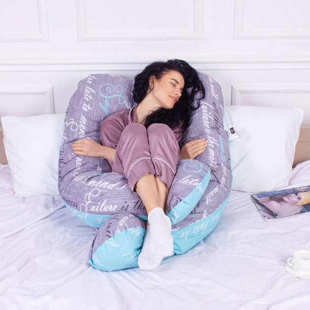 Подушка MirSon для вагітних та відпочинку Naturale Line Print №8005 U-подібна Tulio (2200006178231) - picture 7