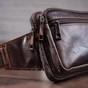 Сумка Vintage На пояс Коричнева (14727) - зменшене зображення 6