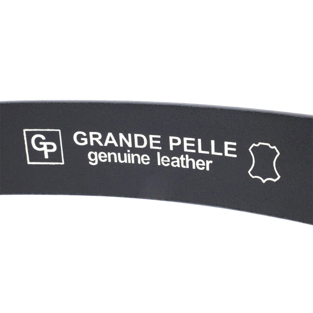Ремінь Grande Pelle Під джинси з натуральної шкіри Чорний (11685) - зображення 6