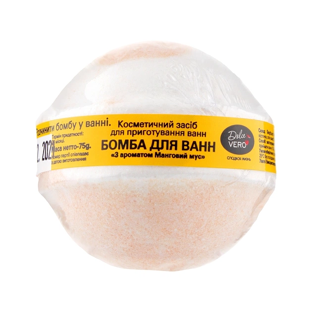 Бомбочка для ванни Dolce Vero Манговий мус 75 г (4820091144133) - изображение 1