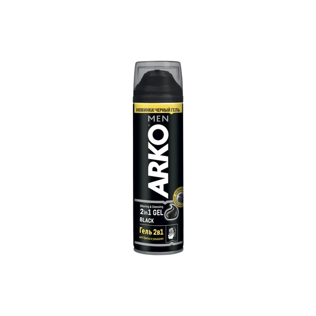 Гель для гоління ARKO Black 2 в 1 240 мл (8690506490850) - изображение 1