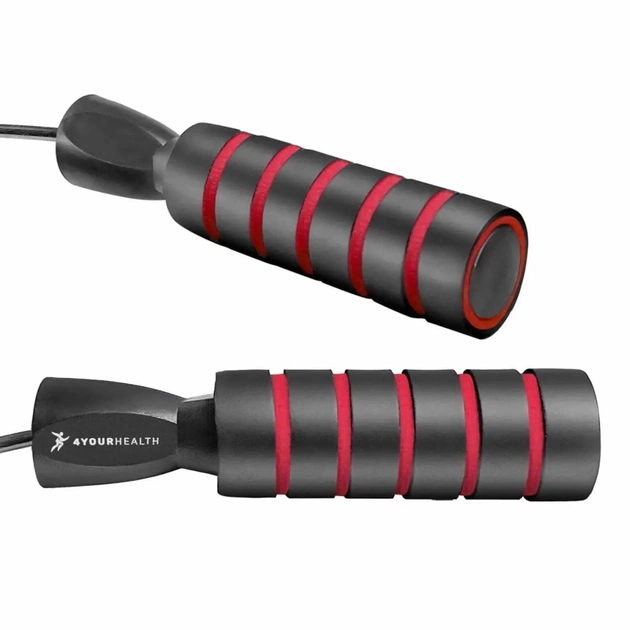 Скакалка 4yourhealth Premium Jump Rope 2471 швидкісна 2.5м Чорно-червона (4YH_2471_Bl/Red) - picture 4