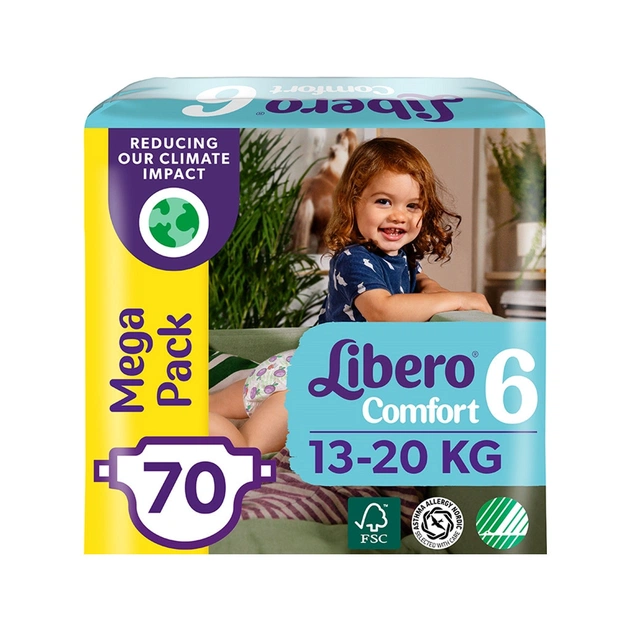 Підгузки Libero Comfort 6 13-20 кг 70 шт (7322541083414) - изображение 1