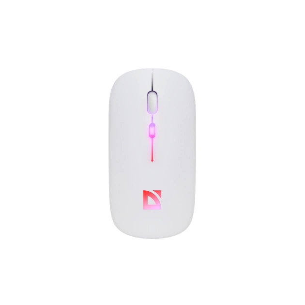 Мишка Defender Touch MM-997 Silent Wireless RGB White (52998) - зображення 1