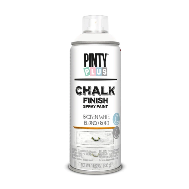 Фарба-аерозоль Pintyplus на водній основі Chalk-finish, Біла, 400 мл (8429576229806) - изображение 1