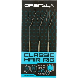 Повідець OrbitalX Classic Hair Rig Wide Gape 6 25lb 20cm (3шт/уп) camo (694.00.01) зображення 1