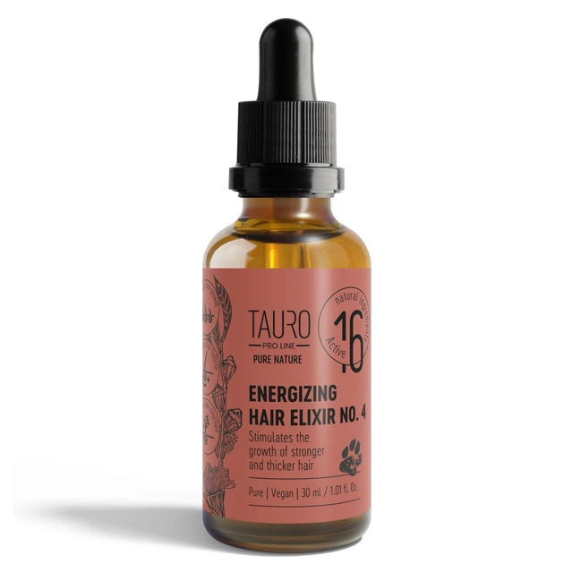 Эфирное масло для животных Tauro Pro Line Energizing Hair Elixir №4 для стимуляции роста шерсти 30 мл (TPL47411) - изображение 1