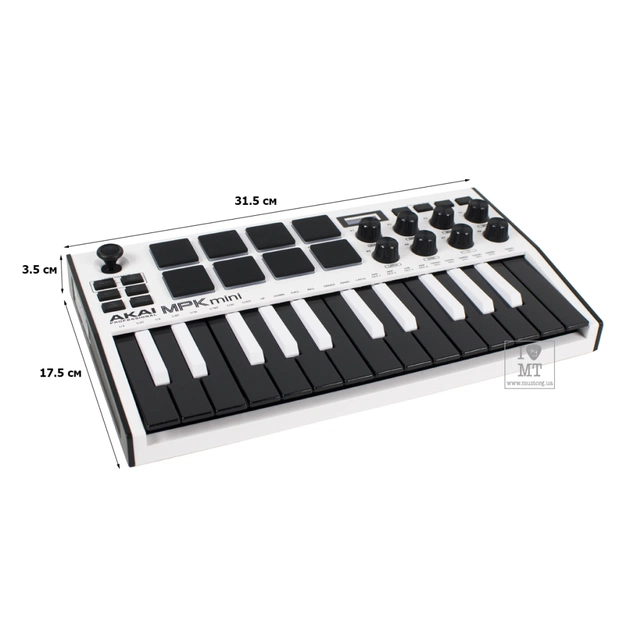 MIDI-клавіатура Akai MPK MINI MK3 White (230878) - picture 2