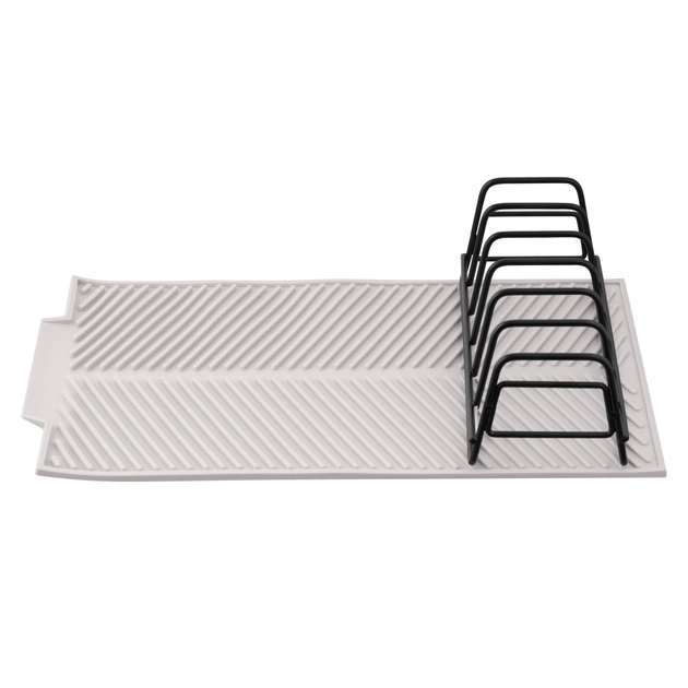 Сушарка для посуду Ardesto Minimalism 39х25х8см, силікон, метал, сірий (ARHK4102DR) - picture 1