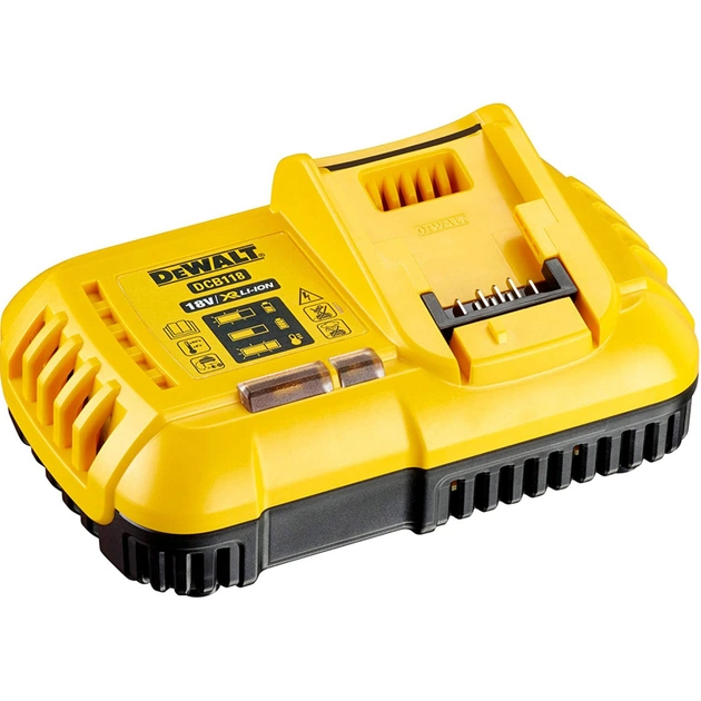 Зарядний пристрій для акумуляторів інструменту DeWALT 18 В, 54 В,8 А, 0.65 кг (DCB118) - зображення 1