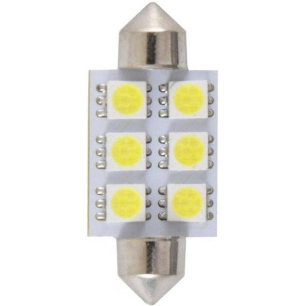 Автолампа WINSO SMD SV8.5 T11x39 6LEDS 5050 white (127450) - изображение 1