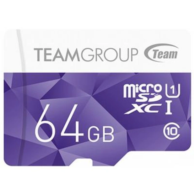 Карта пам'яті Team 64GB microSD Class10 UHS-I (TCUSDX64GUHS02) - изображение 1