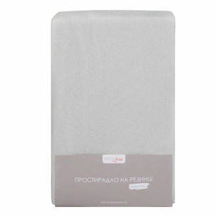 Простирадло Home Line махрове на резинці світло-сіре 140х200х20 см (155243) зображення 1