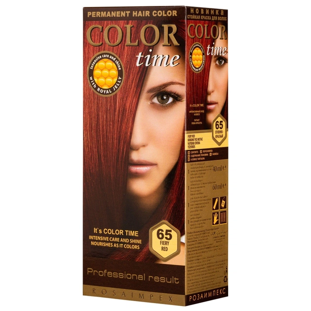 Фарба для волосся Color Time 65 - Вогняно-червоний (3800010502566) - зображення 1