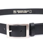 Ремінь Grande Pelle Шкіряний брючний з квадратною пряжкою Чорний (11678) - зменшене зображення 2