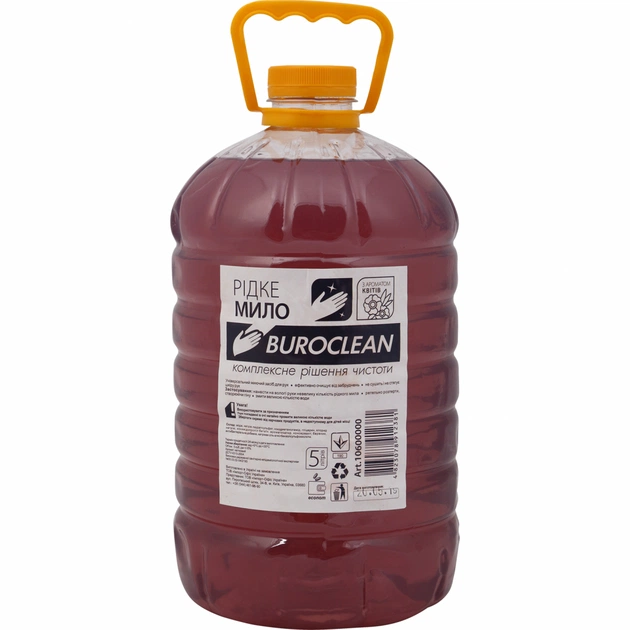 Жидкое мыло Buroclean Цветочное 5 л (4823078912381) - изображение 1