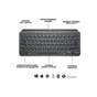 Клавіатура Logitech MX Keys Mini Wireless Illuminated UA Graphite (920-010498) - зменшене зображення 5