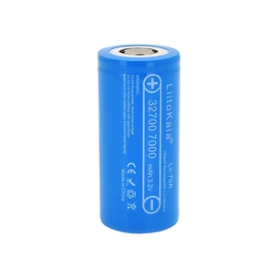Акумулятор 32700 LiFePO4, 7000mah (6500-7000mah, 30A, 3.2V (2.5-3.65V), Blue, PVC Liitokala (32700 / Lii-70A) зображення 1