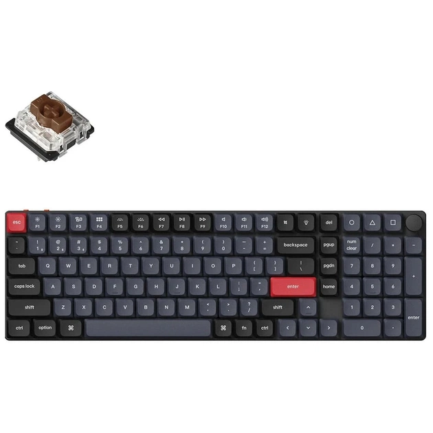 Клавиатура Keychron K17 PRO Gateron MX 2.0 Brown QMK Wireless/Bluetooth/USB-А UA Black (K17P-B3-UA) - изображение 1